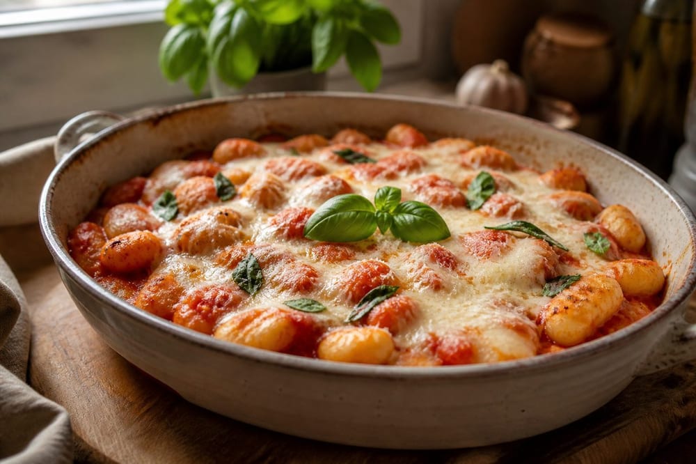 Recette gnocchi sauce tomate moelleuse et gratinée