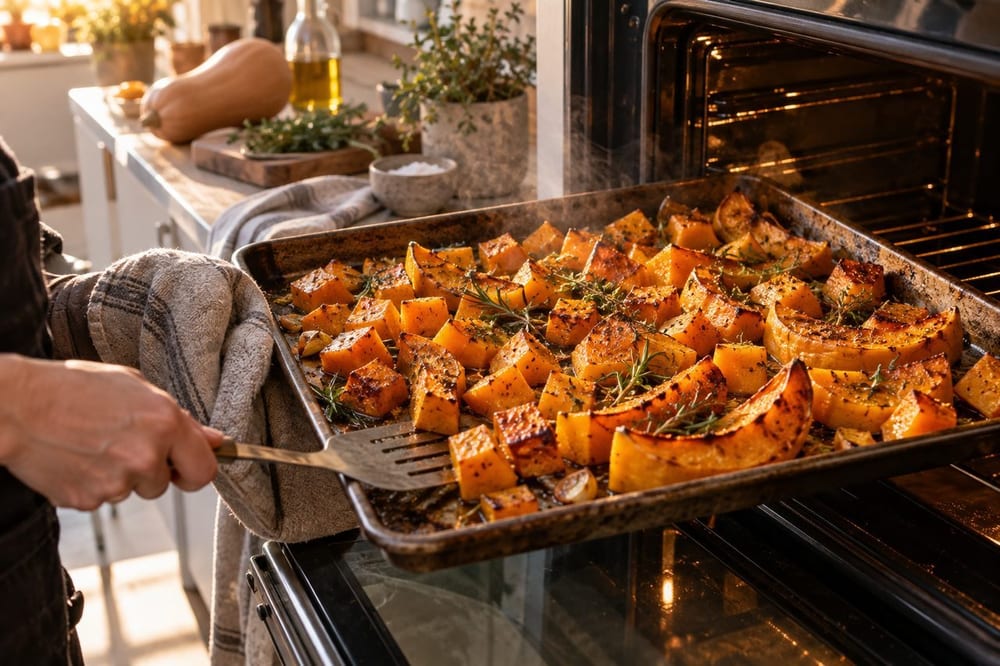 Cuisson de la butternut au four : les bons repères
