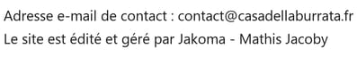 Coordonnées de l'éditeur du site