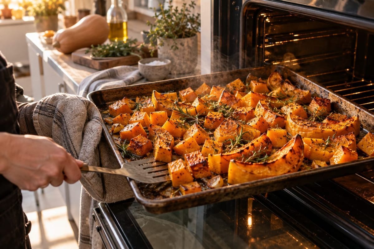 Cuisson de la butternut au four : les bons repères