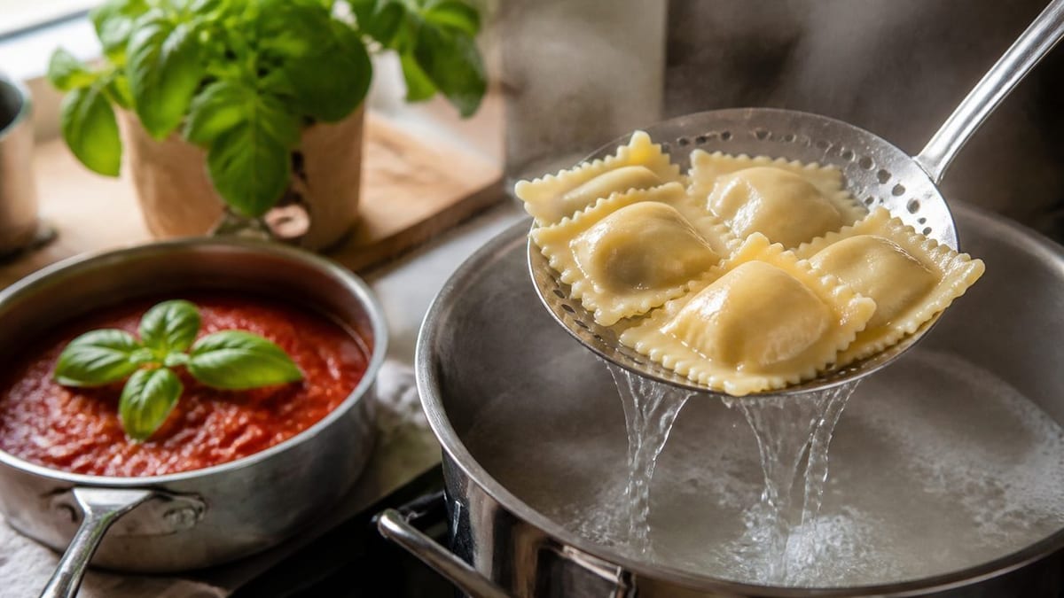 raviolis cuisson